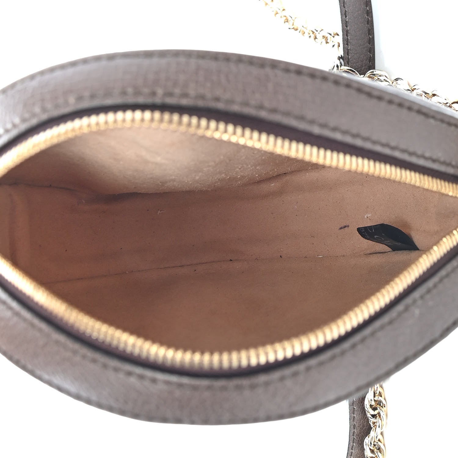 Gucci GG Supreme Monogram Web Mini Ophidia Round Shoulder Bag Brown 5 of 9