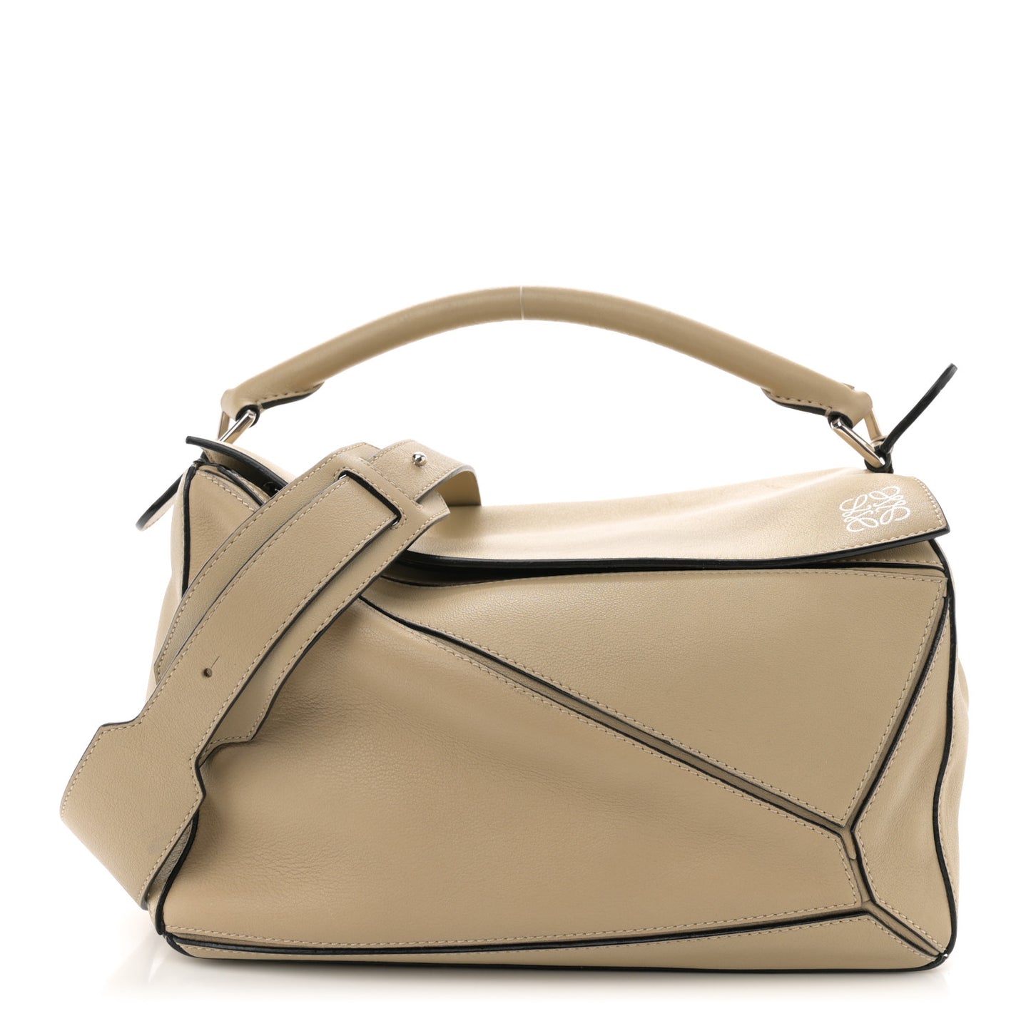 Calfskin Medium Puzzle Bag Piedra