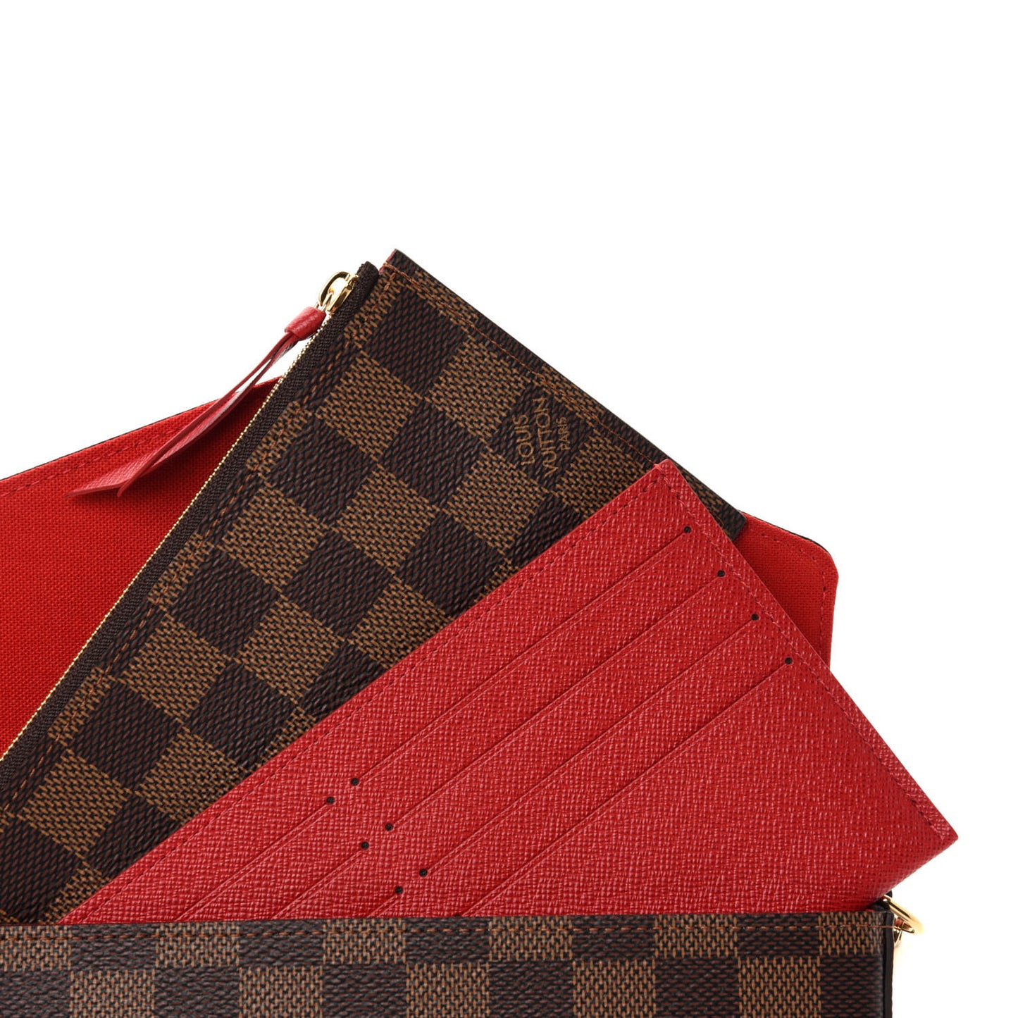 Damier Ebene Pochette Felicie Chain Wallet
