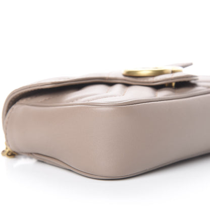 Gucci Calfskin Matelasse Super Mini GG Marmont Shoulder Bag Porcelain Rose 5 of 13