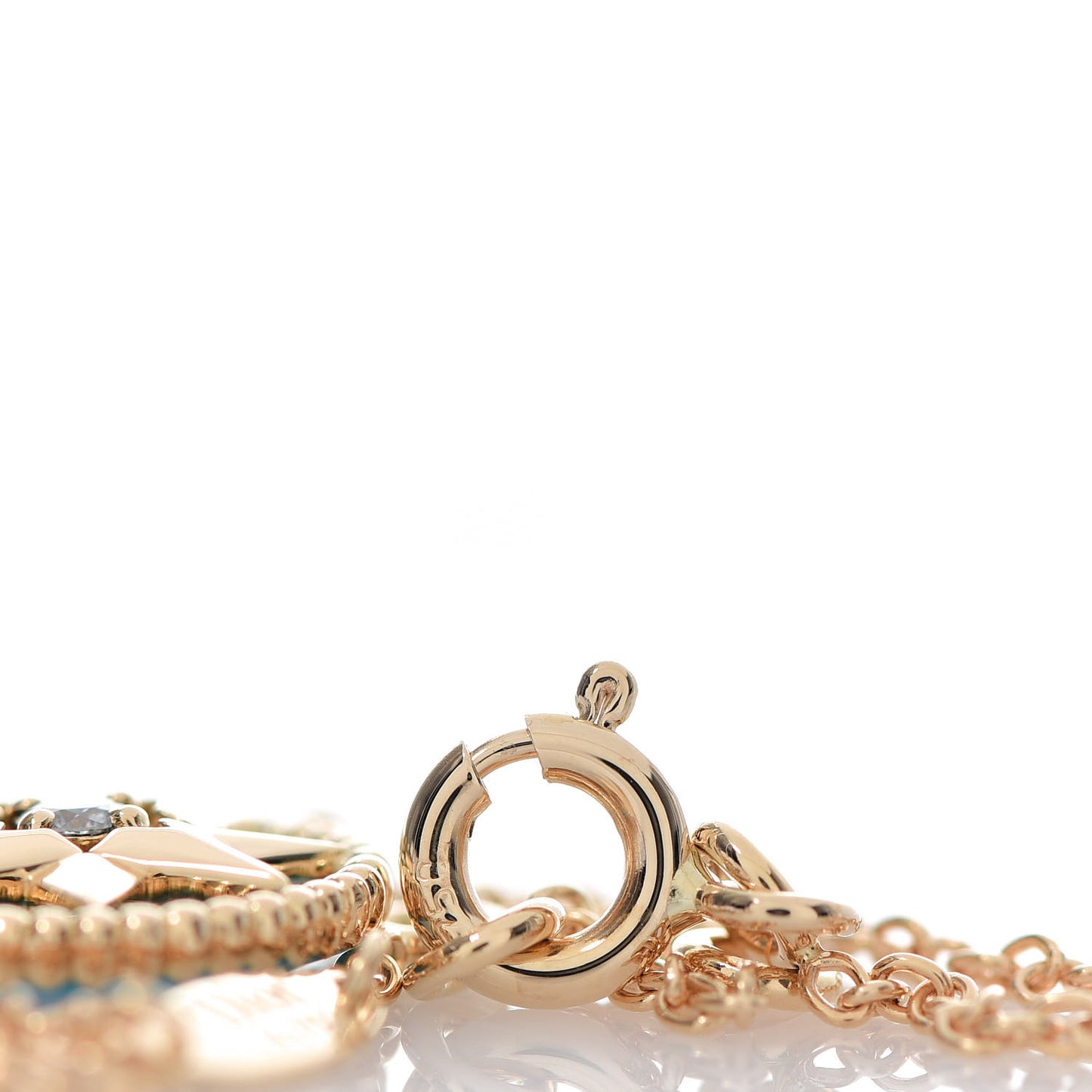 18K Yellow Gold Diamond Turquoise Rose Des Vents Bracelet