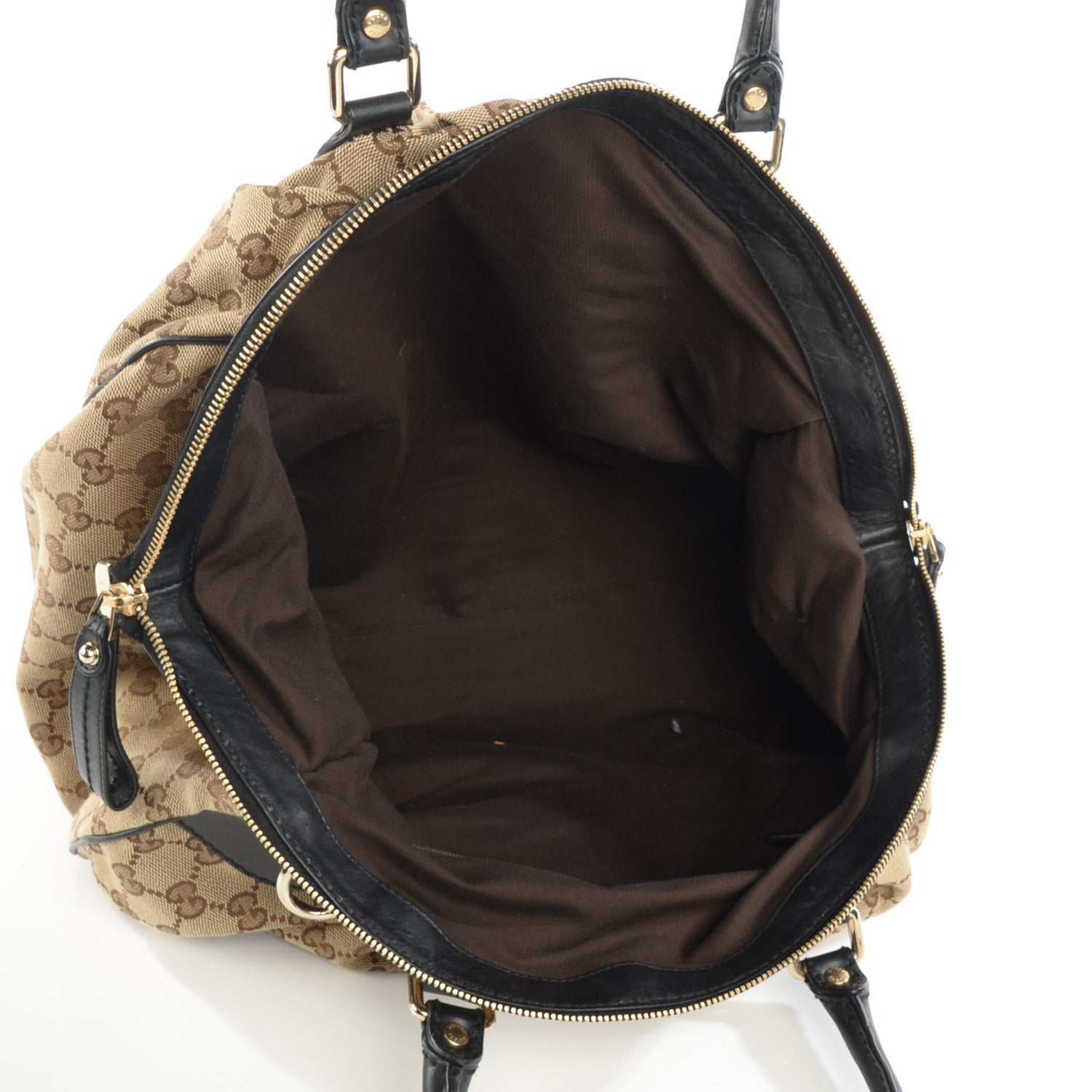 Gucci Monogram Medium Sukey Boston Bag Black 5 of 7