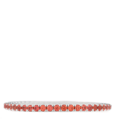 David Yurman Platinum Orange Sapphire 1.85mm Eden Eternity Band Ring 67 11.75 1 of 4