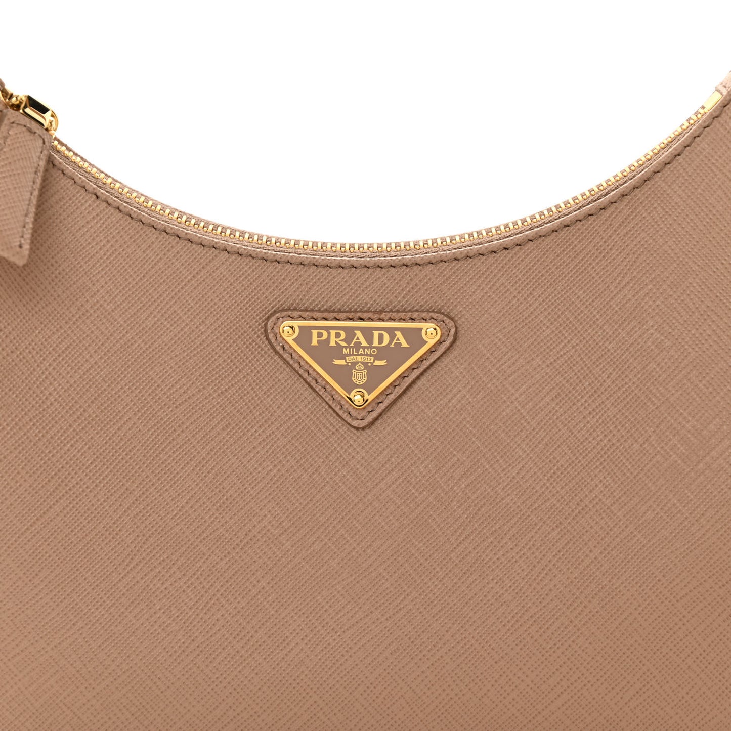Saffiano Lux Re-Edition Mini Shoulder Bag Cammeo