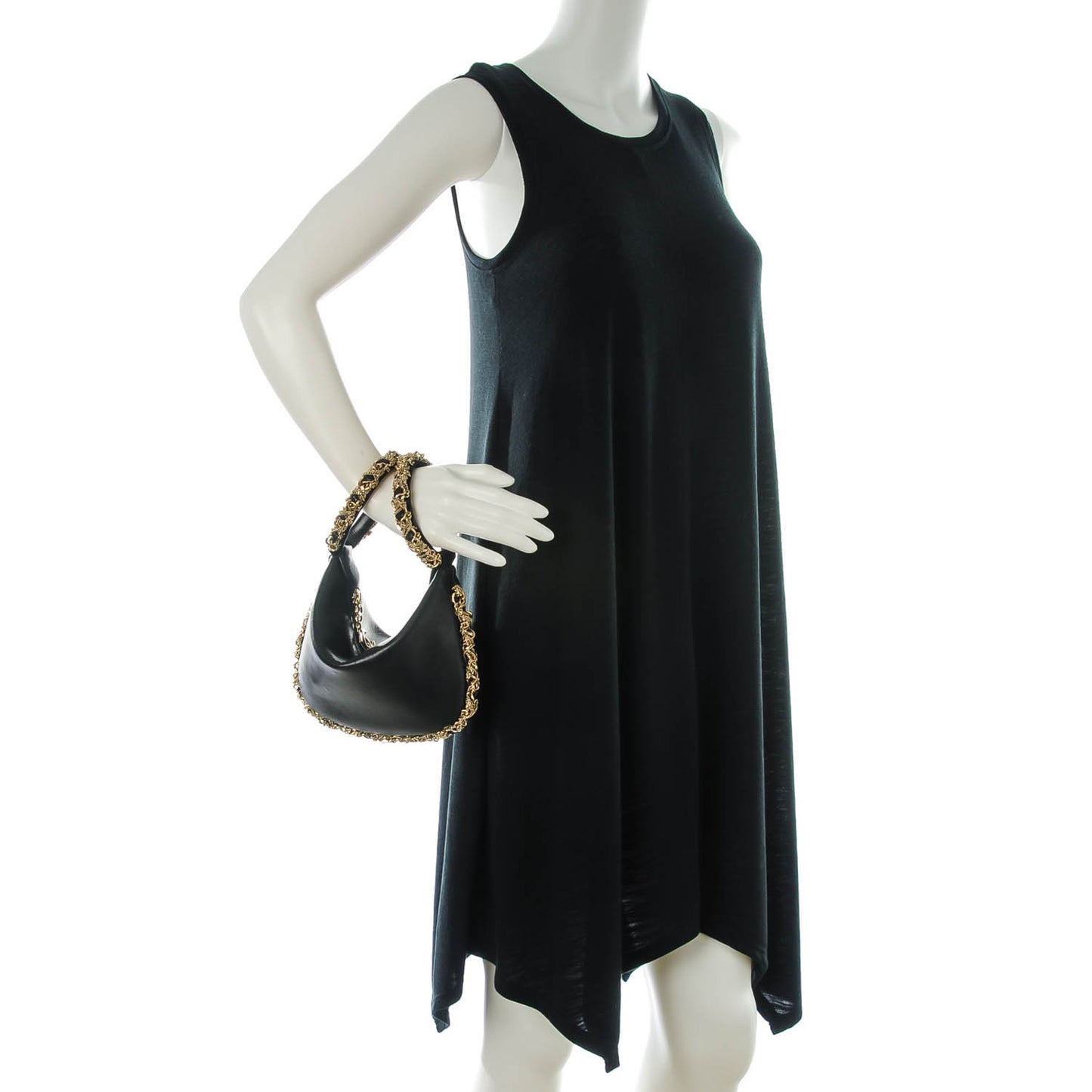 Lambskin Fortune Cookie Clutch Black