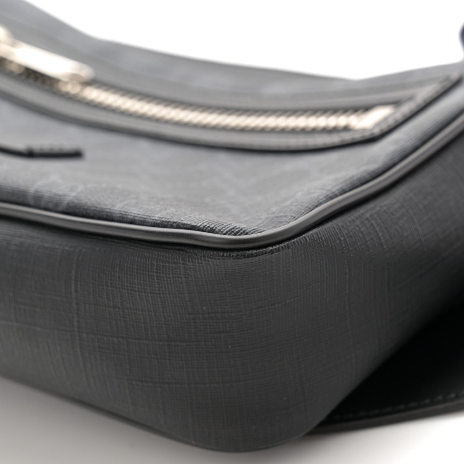 Gucci Soft GG Supreme Monogram Web Belt Bag Black Grey 10 of 11