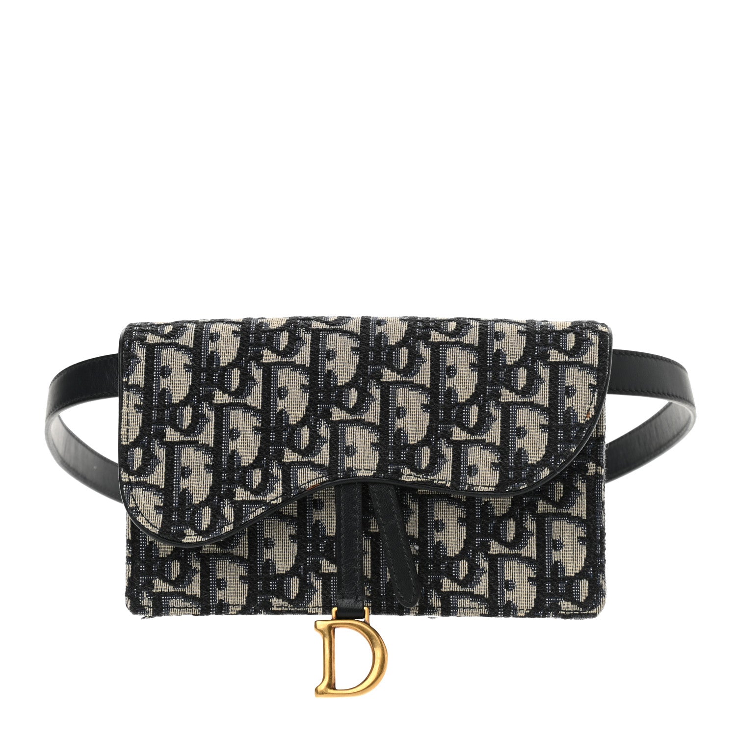 Christian Dior Oblique Saddle Belt Bag Blue 1 of 10