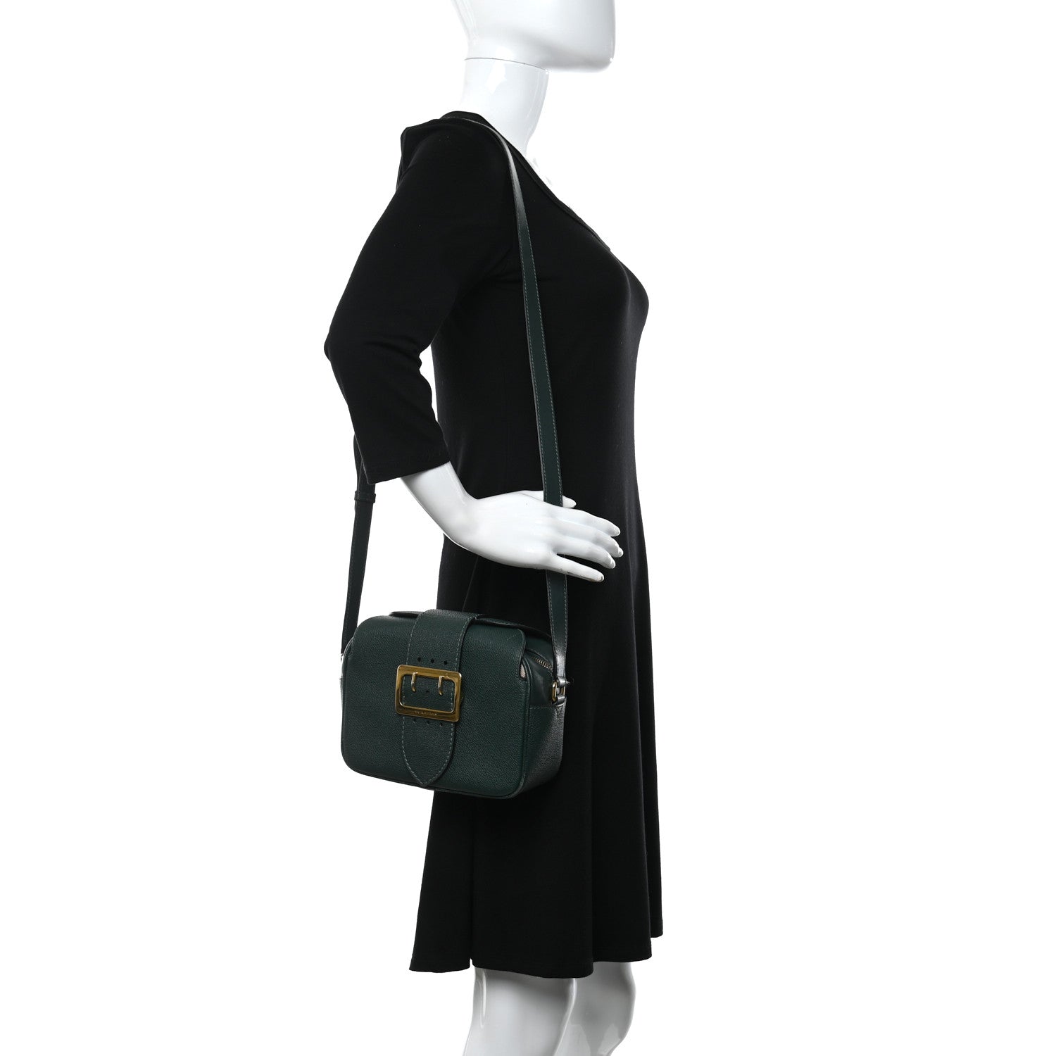 Burberry Soft Grain Calfskin Small Medley Crossbody Green 2 of 15