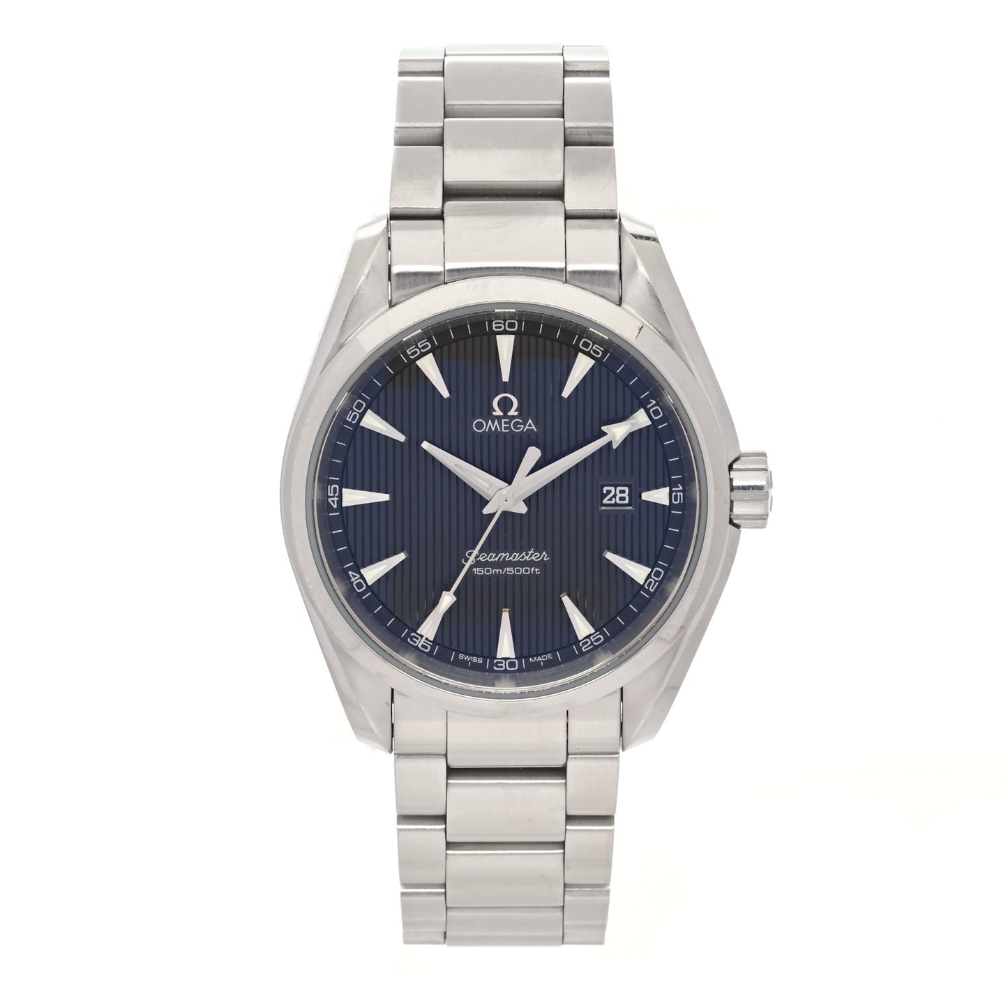 Stainless Steel 39mm Seamaster Aqua Terra Quartz Watch Blue 2517.80