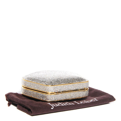Judith Leiber Swarovski Crystal Minaudiere Clutch Gold 4 of 8
