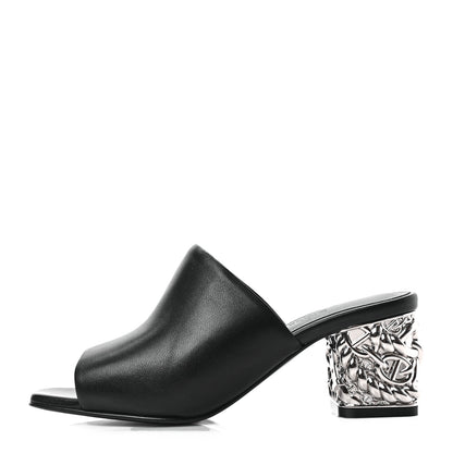 Hermes Nappa Glossy 60 Sandals 36 Black 1 of 7