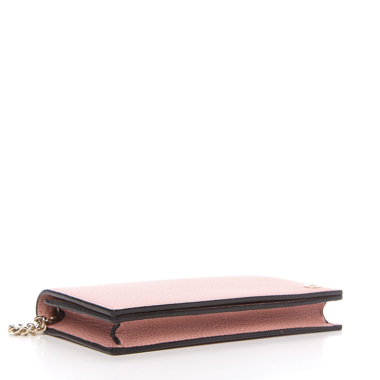 Dollar Calfskin Medium Betty Chain Wallet Soft Pink