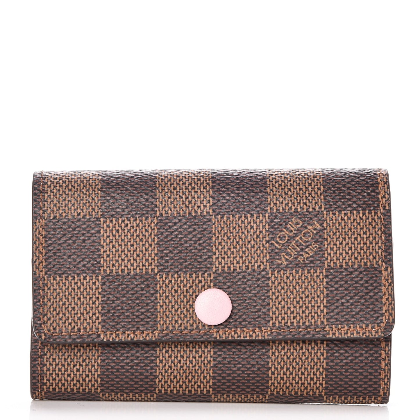 Damier Ebene Multicles 6 Key Holder Rose Ballerine