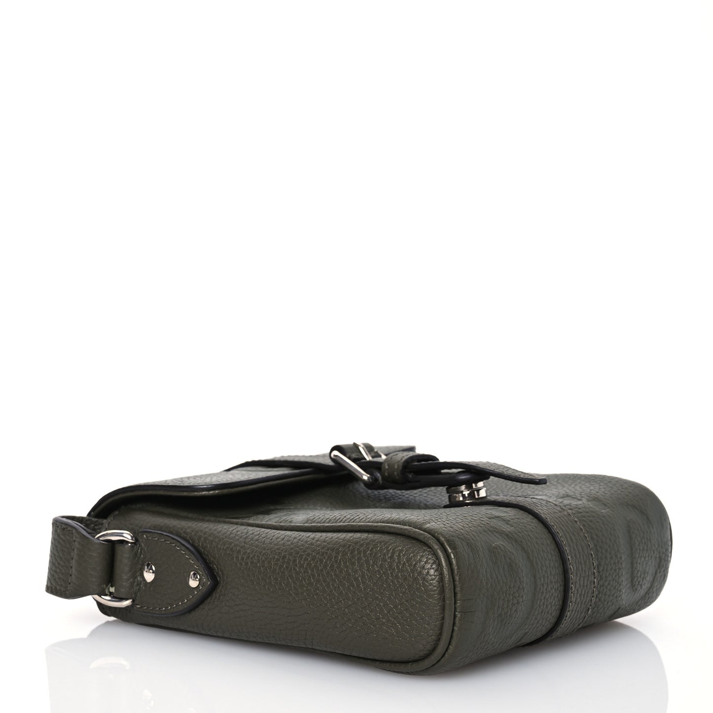 Piuma Calfskin Jumbo GG Embossed Small Messenger Bag Dark Green