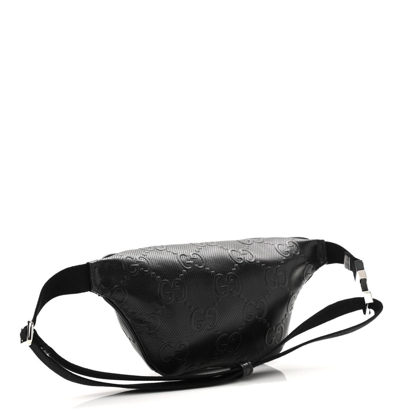 Calfskin GG Tennis Embossed Belt Bag Black