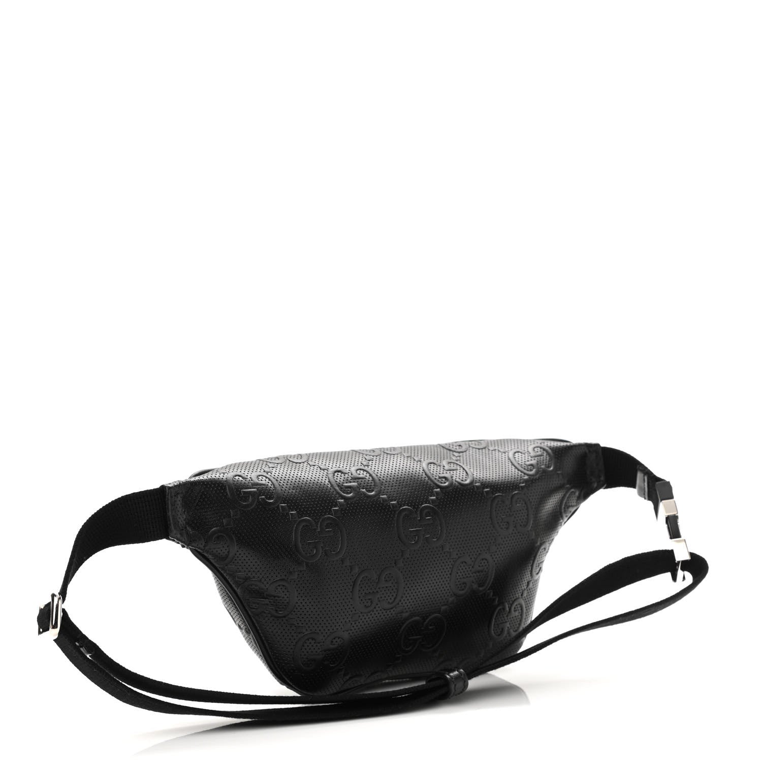 Gucci Calfskin GG Tennis Embossed Belt Bag Black 3 of 10