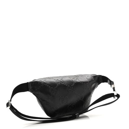 Gucci Calfskin GG Tennis Embossed Belt Bag Black 3 of 10
