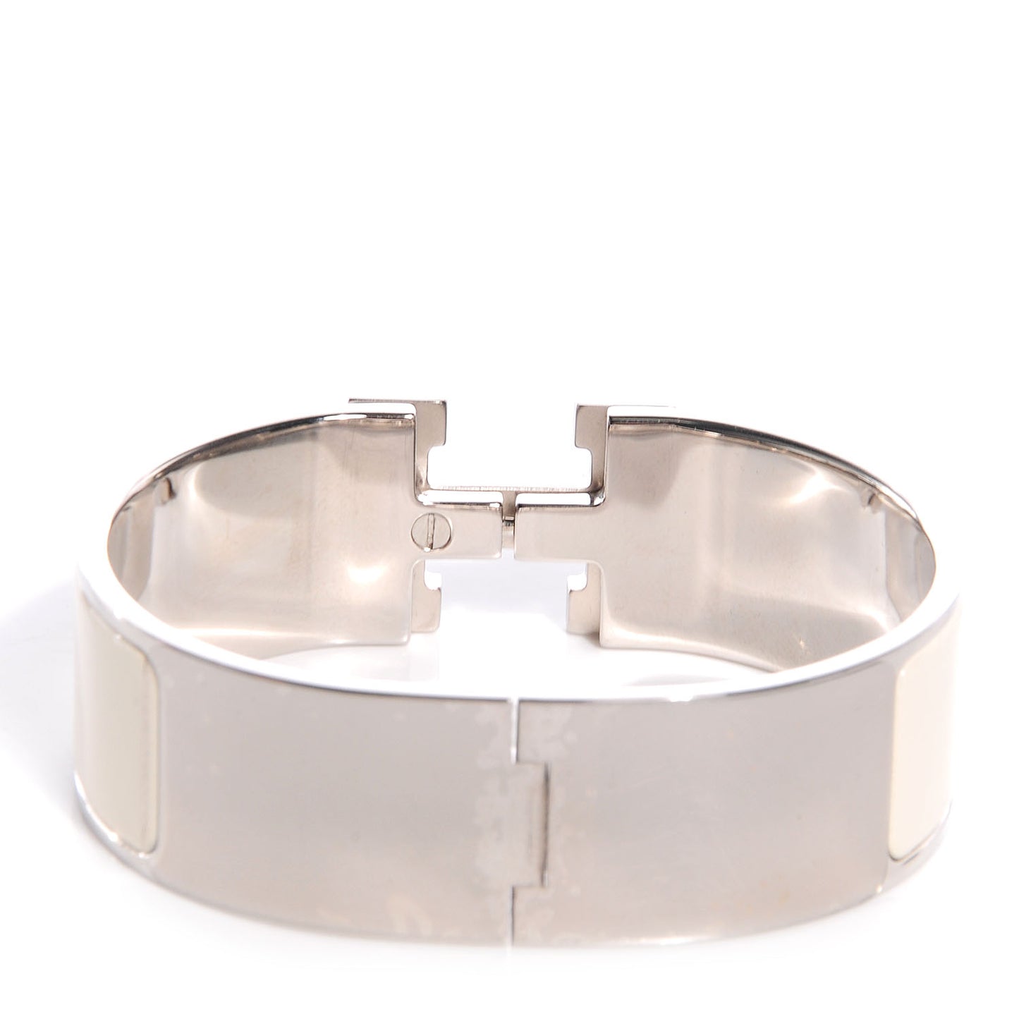 Enamel Wide Clic Clac H Bracelet GM Craie