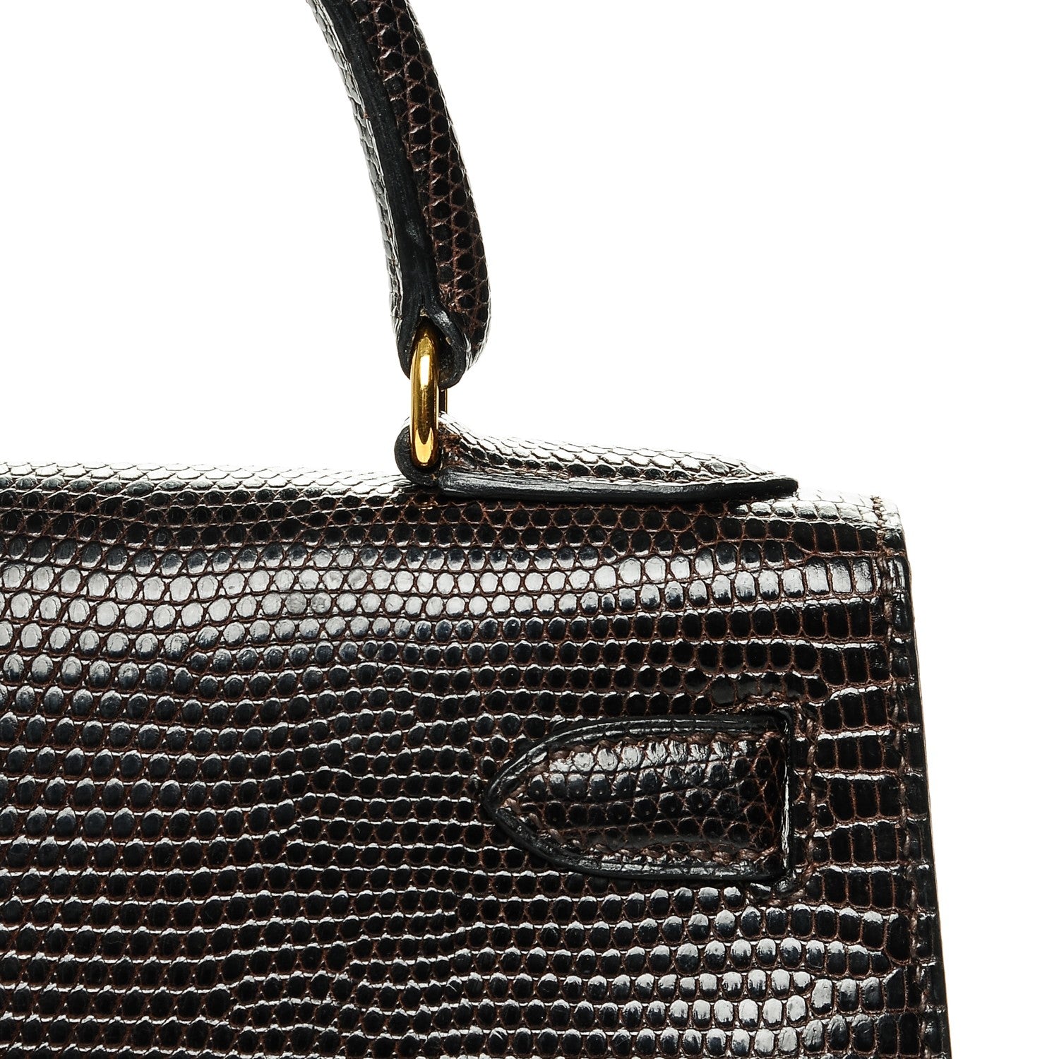 Hermes Shiny Lizard Kelly 28 Havane 5 of 20