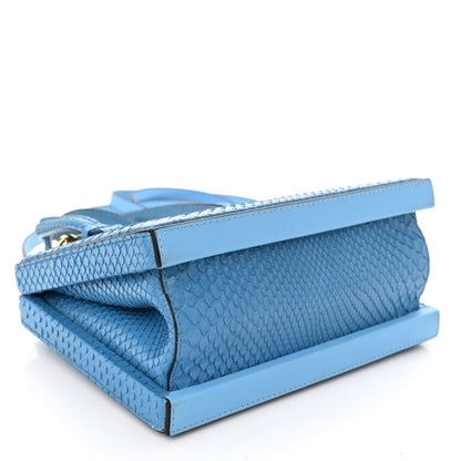 Loewe Snakeskin Small Postal Bag Sky Blue 4 of 9