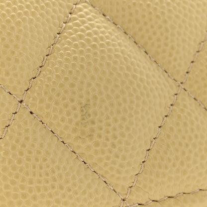 Chanel Caviar Quilted Compact Flap Wallet Yellow 9 of 11