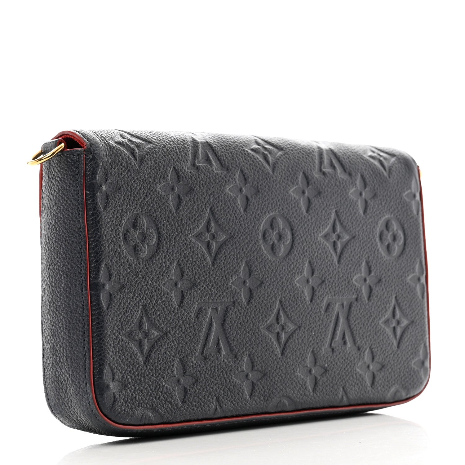 Louis Vuitton Empreinte Pochette Felicie Chain Wallet Marine Rouge 3 of 6