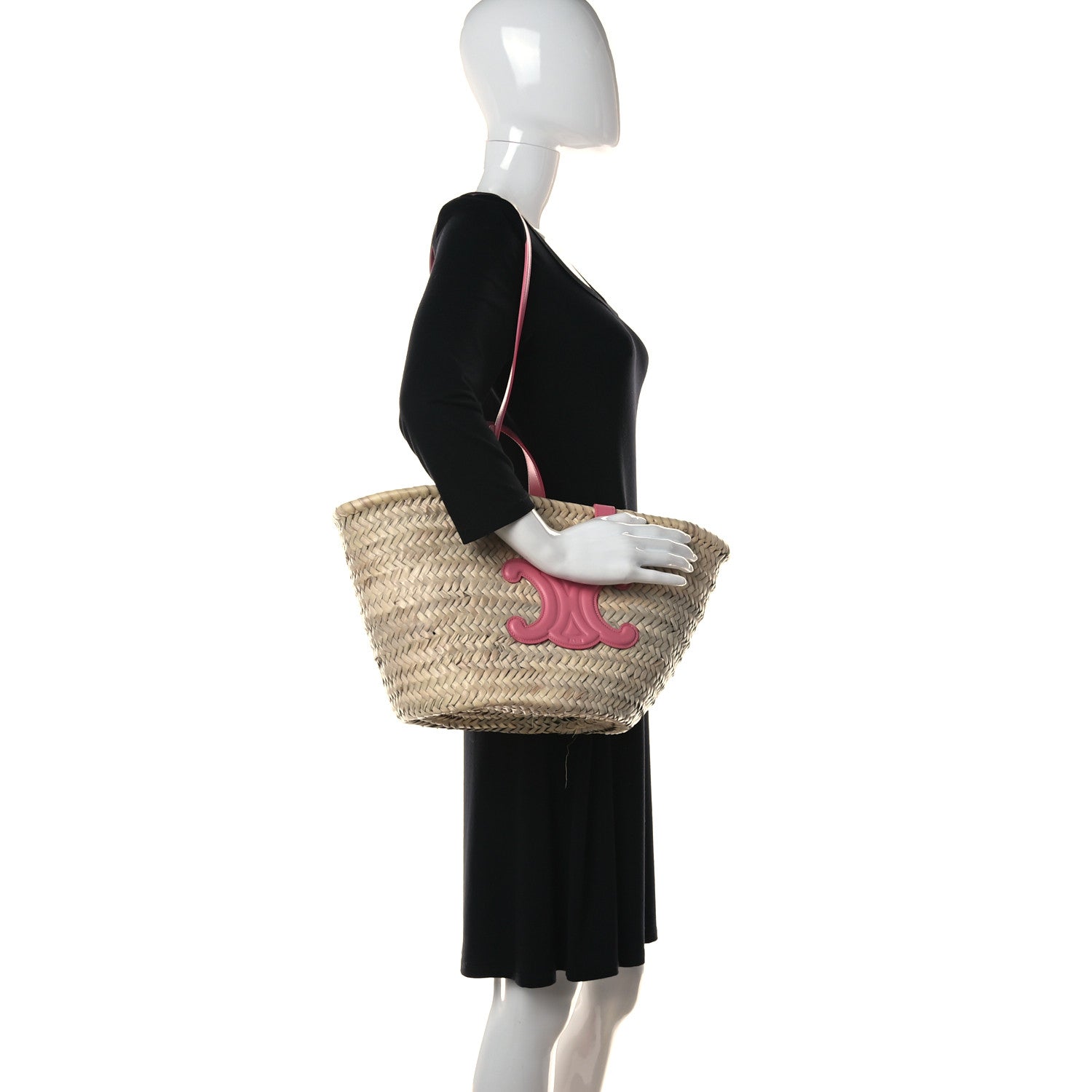 Celine Raffia Calfskin Triomphe Teen Panier Lipstick 3 of 8