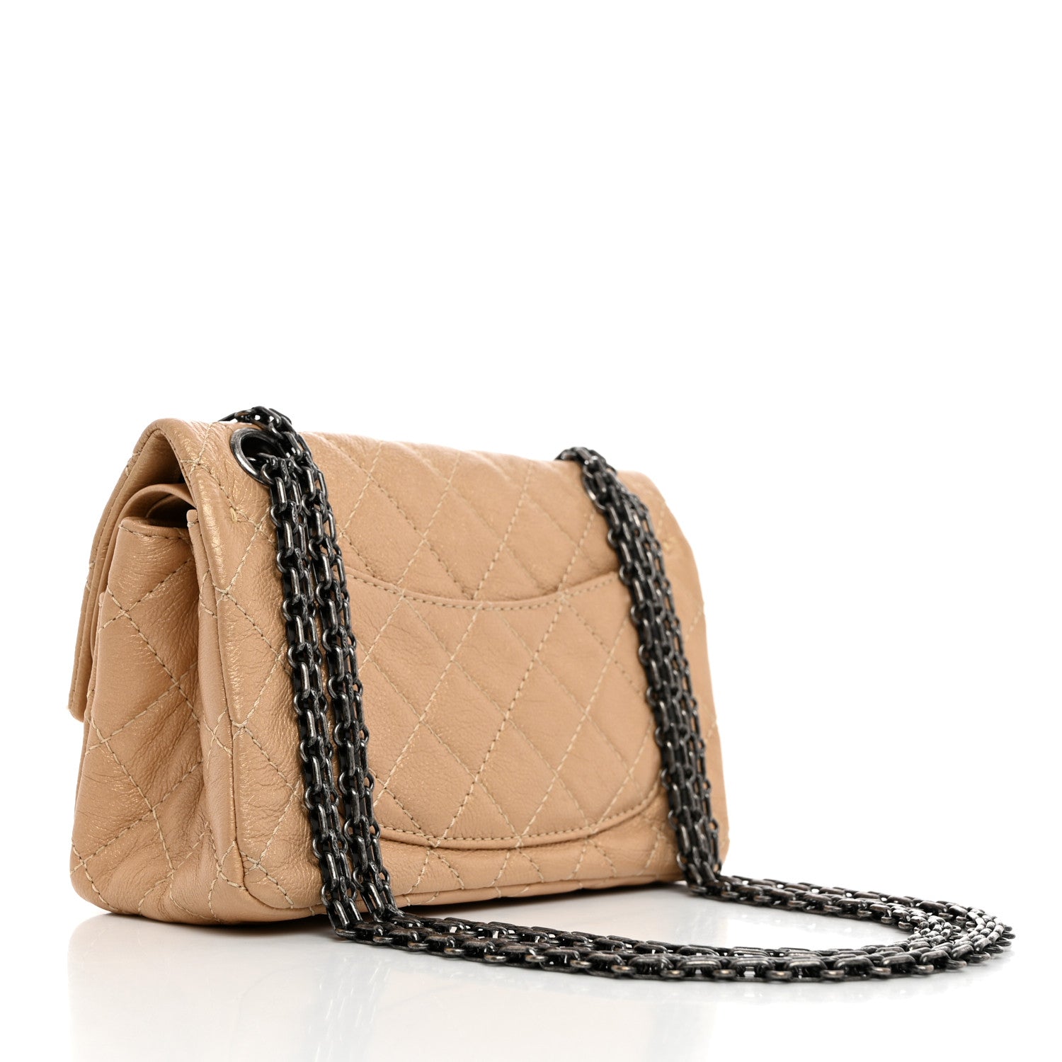 Chanel Metallic Calfskin Quilted Lucky Charms 2.55 Reissue 224 Flap Gold 3 of 10