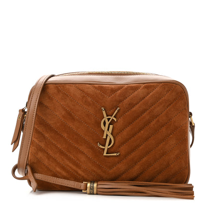 Saint Laurent Suede Matelasse Monogram Lou Camera Bag Cinnamon 1 of 10