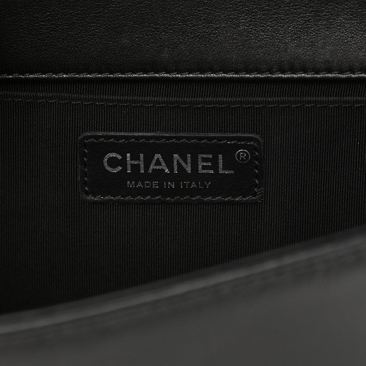 Lambskin Quilted Medium Boy Flap Black