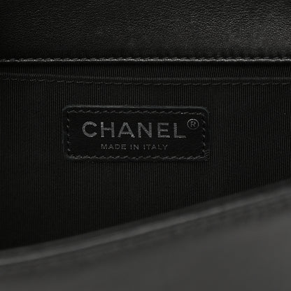 Chanel Lambskin Quilted Medium Boy Flap Black 6 of 16