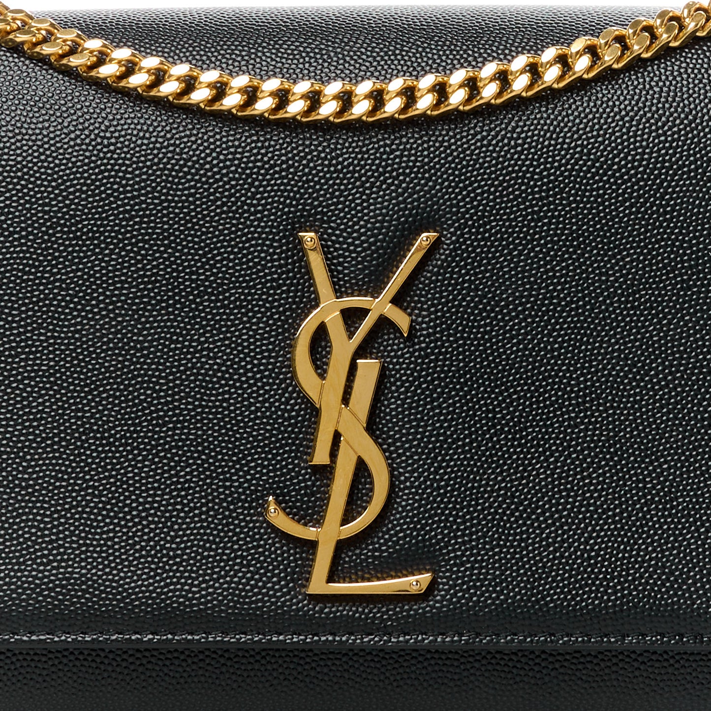 Grain De Poudre Medium Classic Monogram Kate Satchel Black