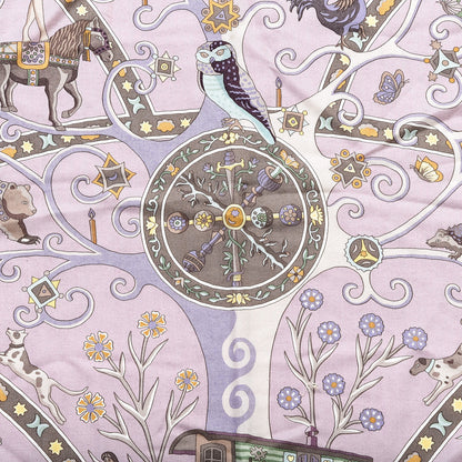 Hermes Cashmere Silk Peuple Du Vent Shawl 140 4 of 8