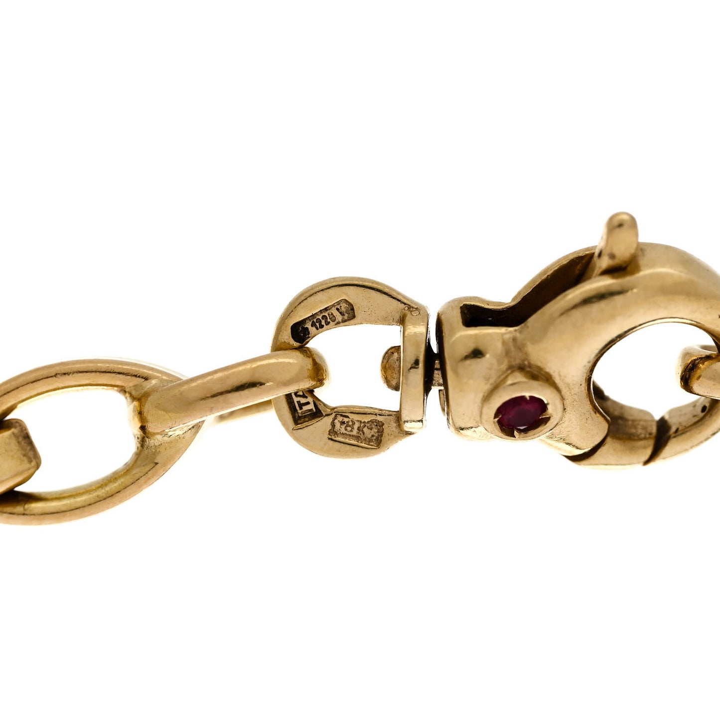 18K Yellow Gold Oval Link Chain Bracelet