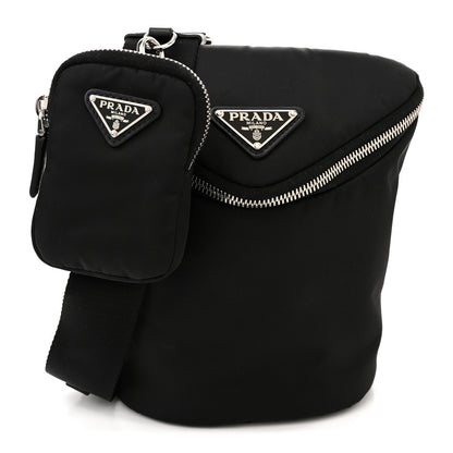 Prada Re-Nylon Tessuto Zipped Triangle Crossbody Bag Black 1 of 9