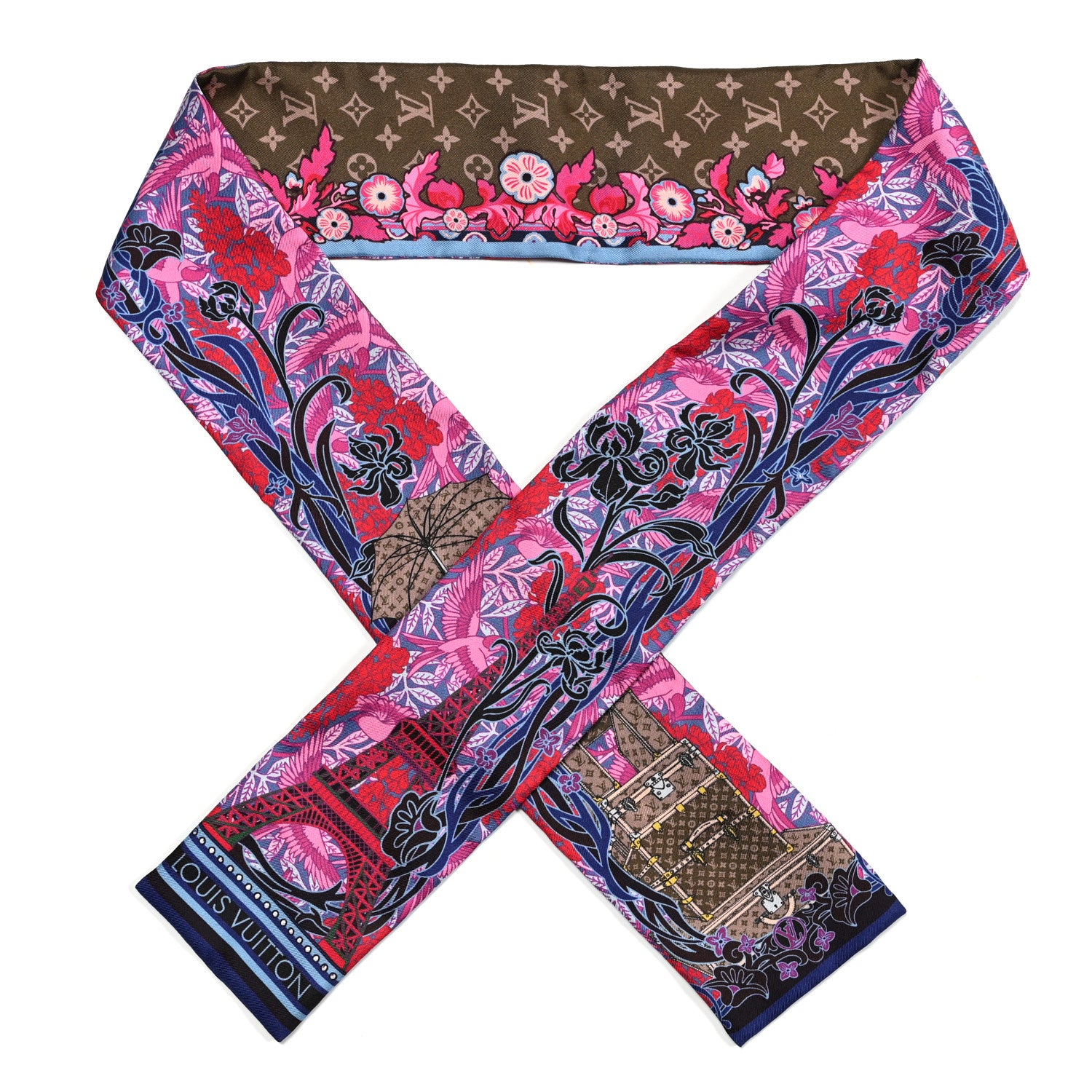 Louis Vuitton Silk Louis A Paris Bandeau Fuchsia 1 of 3