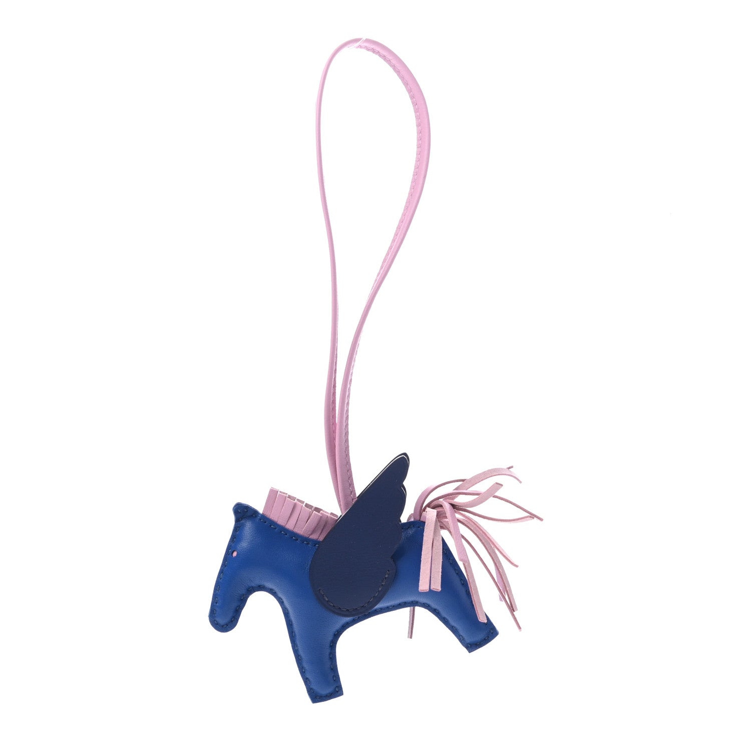 Hermes Milo Lambskin Grigri Rodeo Pegase Horse Bag Charm PM Bleu France Mauve Sylvestre Bleu Saphir 1 of 4