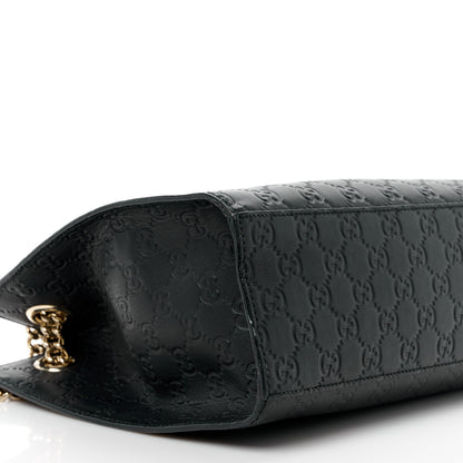 Gucci Guccissima Large Emily Chain Shoulder Bag Black 11 of 13