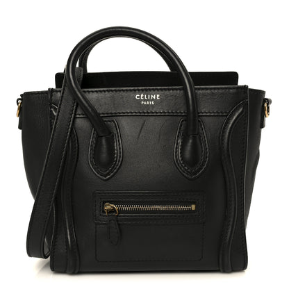 Celine Smooth Calfskin Nano Luggage Black 1 of 9