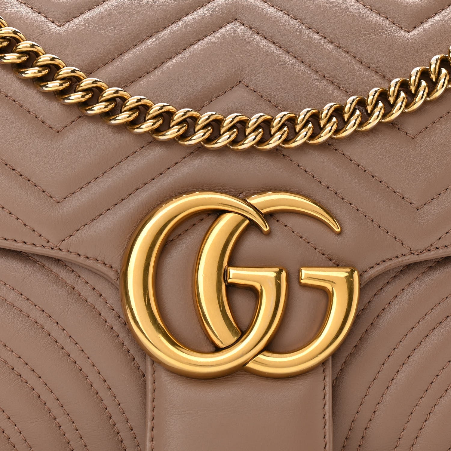 Gucci Calfskin Matelasse Medium GG Marmont Shoulder Bag Porcelain Rose 8 of 12