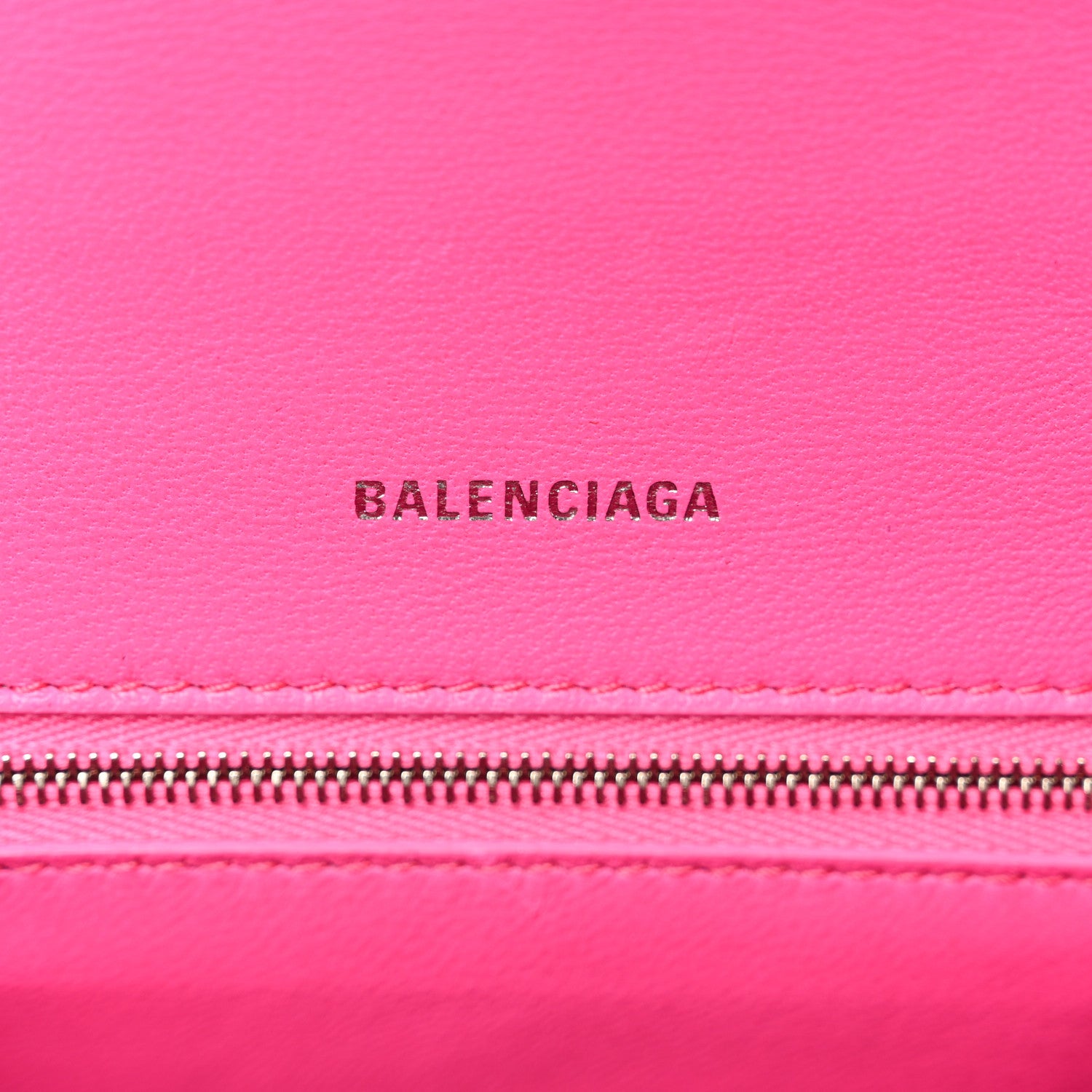 Balenciaga Shiny Box Calfskin Small Hourglass Top Handle Bag Acid Fuchsia 6 of 11