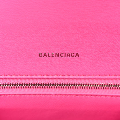 Balenciaga Shiny Box Calfskin Small Hourglass Top Handle Bag Acid Fuchsia 6 of 11