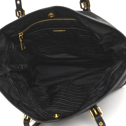 Prada Tessuto Nylon Saffiano Shopping Tote Black 5 of 11