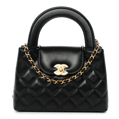 Chanel Shiny Aged Calfskin Quilted Nano Kelly Shopper Black Black 1 of 11