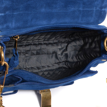 Proenza Schouler Suede Fringed PS1 Crossbody Pouch Cadet Blue 5 of 14