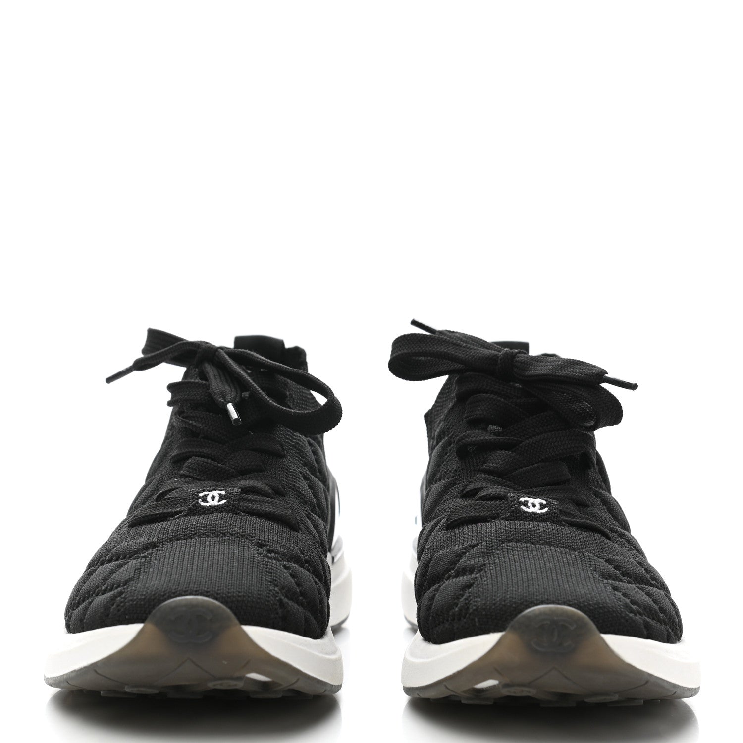 Chanel Fabric Logo Sneakers 38 Black 2 of 7