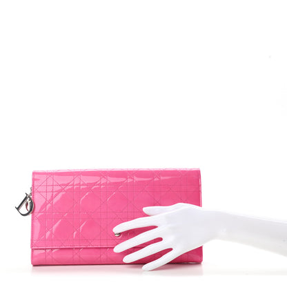 Christian Dior Patent Cannage Travel Wallet Pink 2 of 9