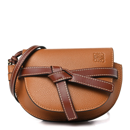 Loewe Grained Calfskin Mini Gate Crossbody Bag Caramel Pecan 1 of 9