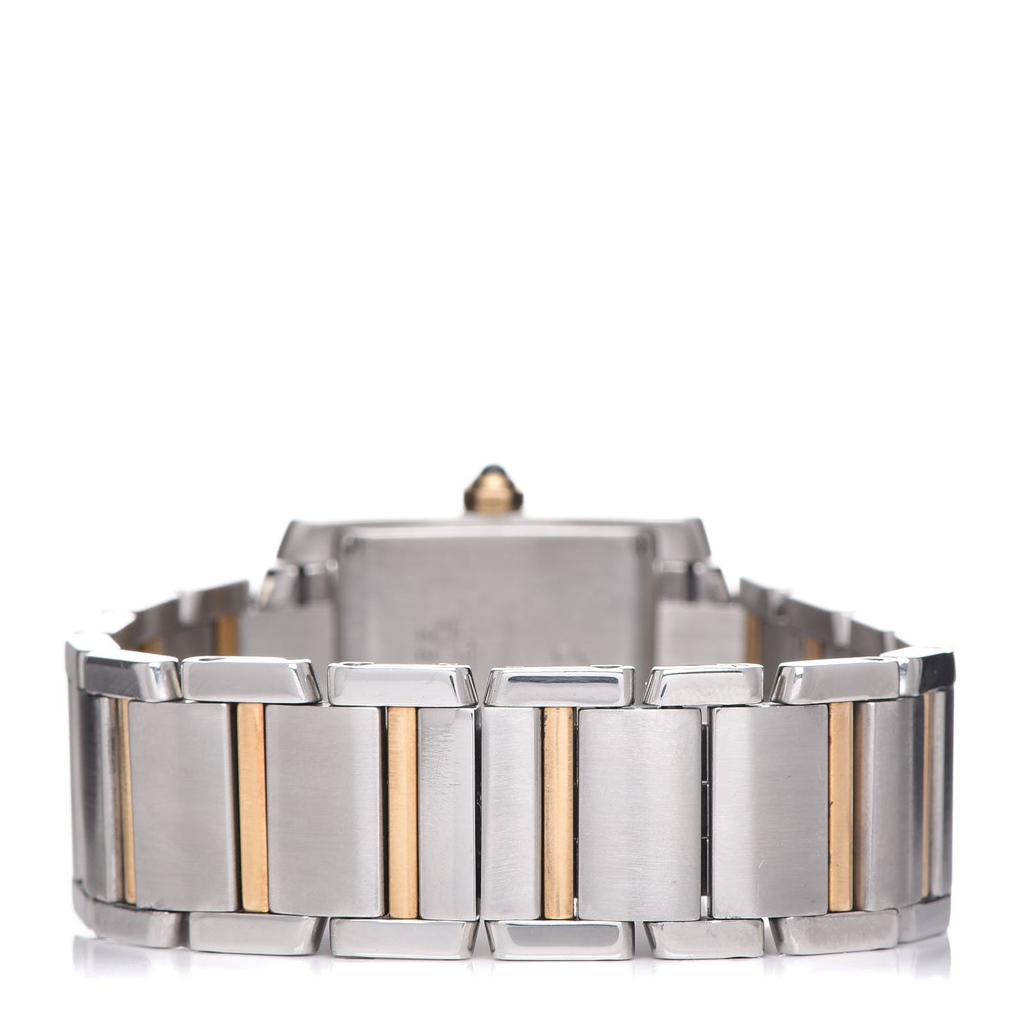 Stainless Steel 18K Yellow Gold 25mm Tank Francaise Quartz Watch