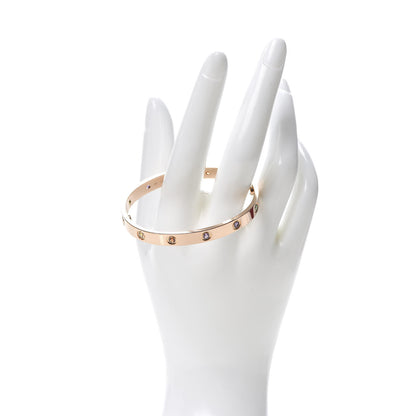 Cartier 18K Pink Gold Sapphire Garnet Amethyst LOVE Bracelet 17 2 of 7
